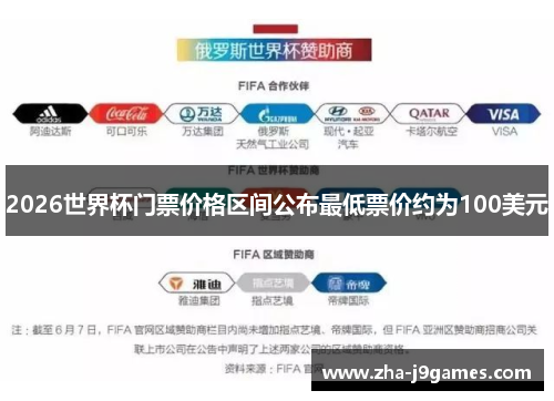 2026世界杯门票价格区间公布最低票价约为100美元